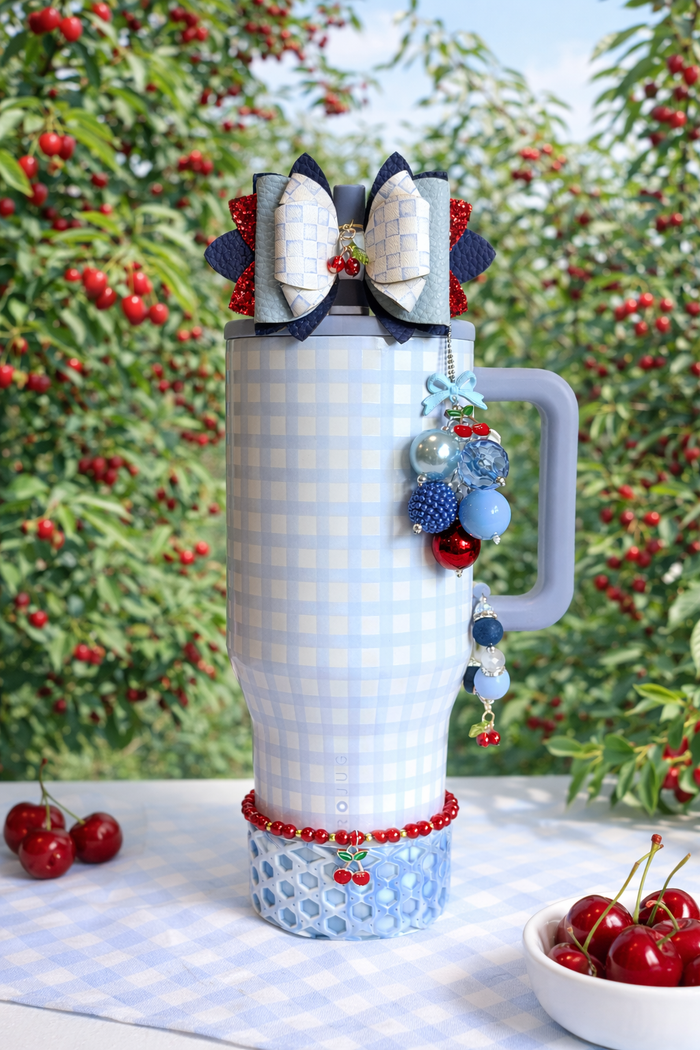 HydroJug Cherry Checkers 40oz tumbler with cherry accents and checkerboard design releasing April 18 2026 on ACTA