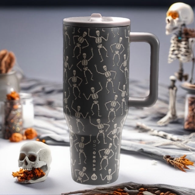 HydroJug Dead Serious stainless steel 40 oz bottle with Etch & Ember boot