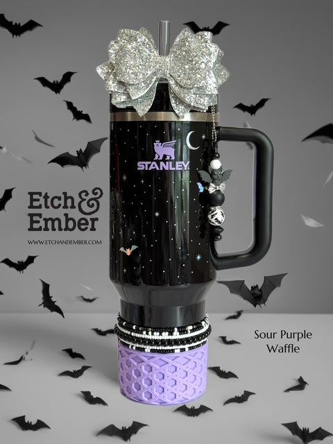 Stanley Spellcast collection 2025 Halloween tumblers lineup in Black, Pink, and Hypnotic Green colorways