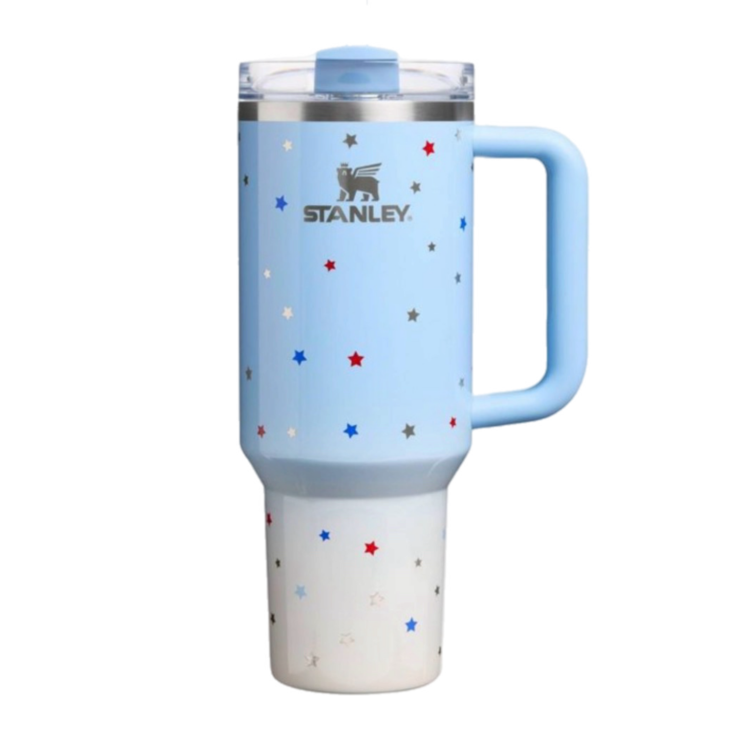 Stanley Ombre Starry Sparkle Stanley Cup with matching patriotic tumbler accessories