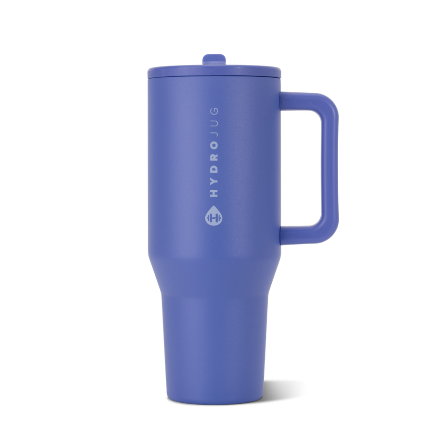 HydroJug Berry Pop tumbler aesthetic featuring glossy berry pink silicone boot, matching straw topper, layered tumbler charms, feminine bow accessory, and coordinated pastel cup accessories styled in a Pinterest-inspired gym girl hydration setup