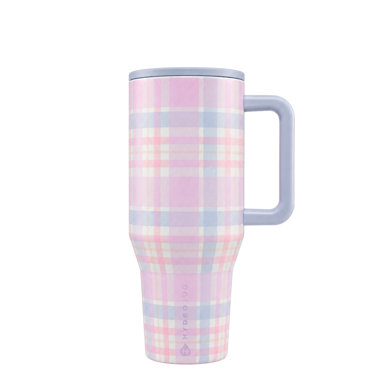 HydroJug Lavender Dreams Traveler from the Slumber Party Collection styled with pastel bow and tumbler charm