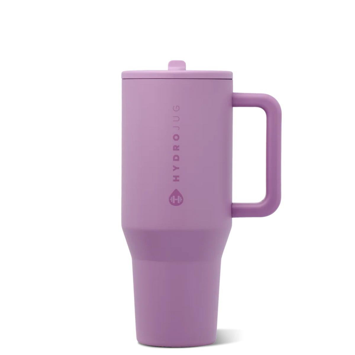 HydroJug Pixie purple Traveler styled with matching silicone boot, tumbler charm, bow, bracelet and straw topper accessories