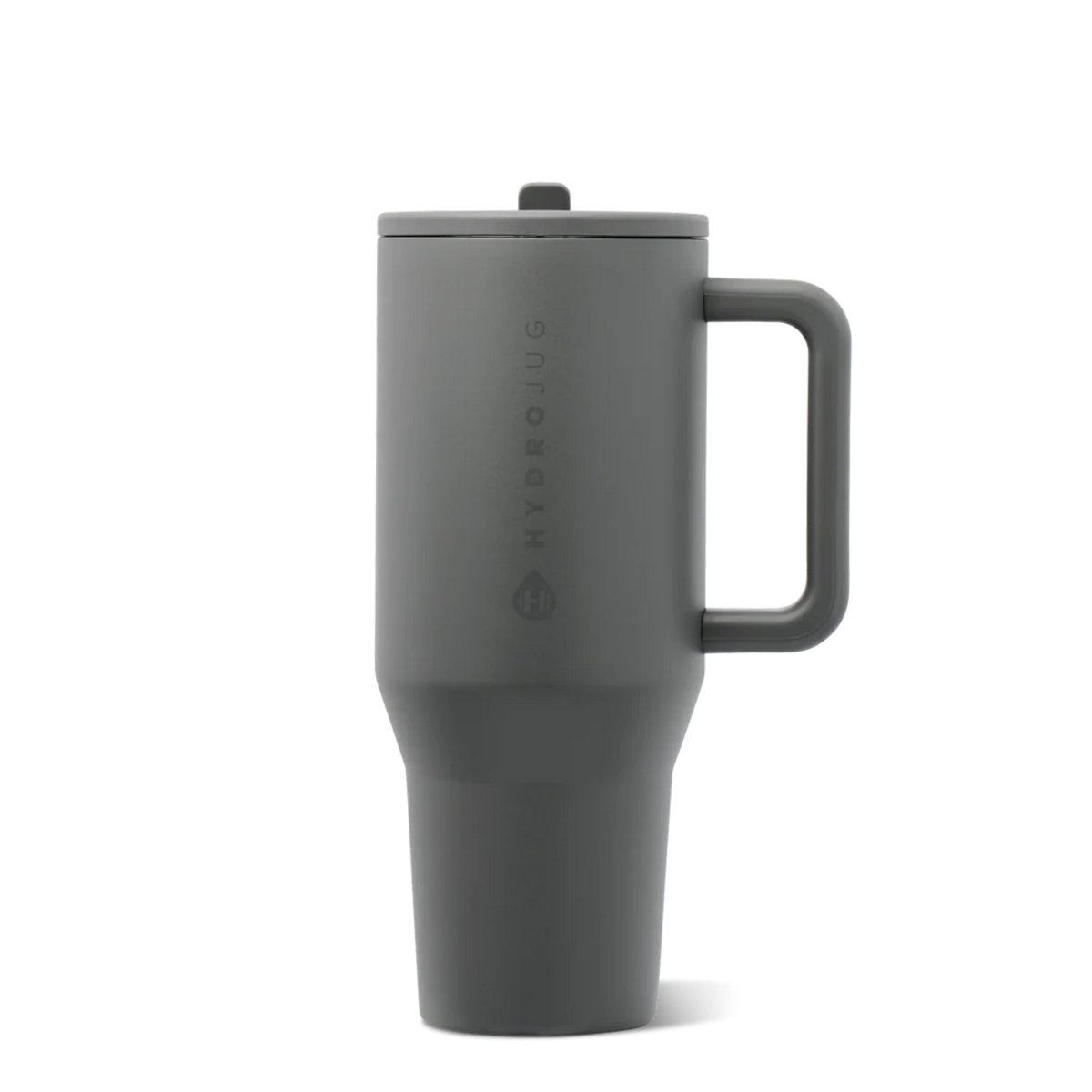 HydroJug Stone neutral Traveler styled with matching silicone boot, tumbler charm, bow, bracelet and straw topper accessories
