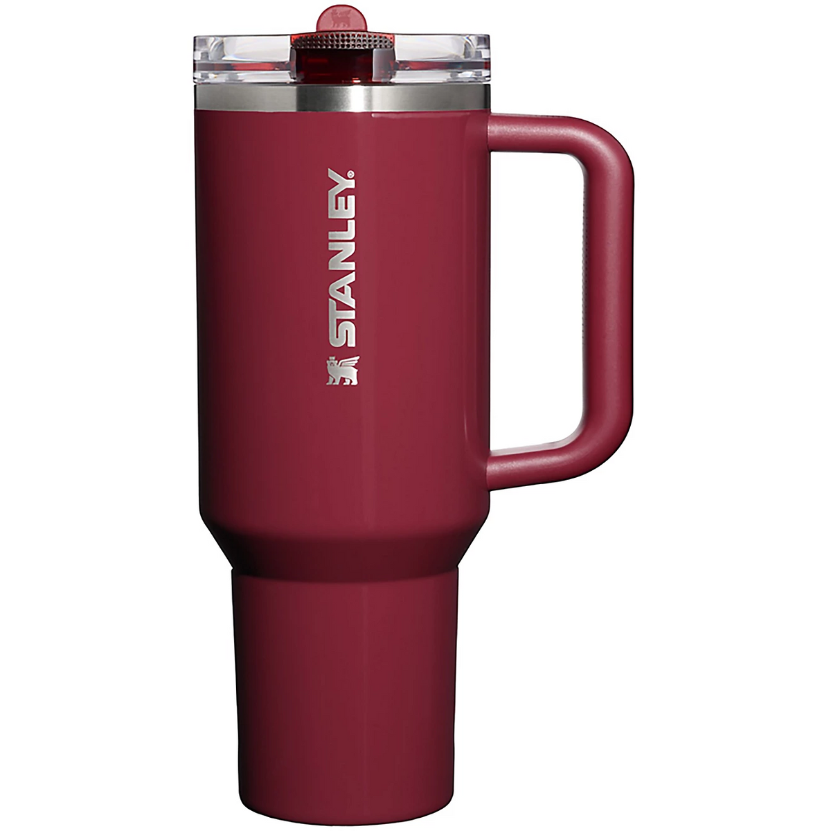 Stanley Cranberry deep red tumbler with coordinating tumbler accessories