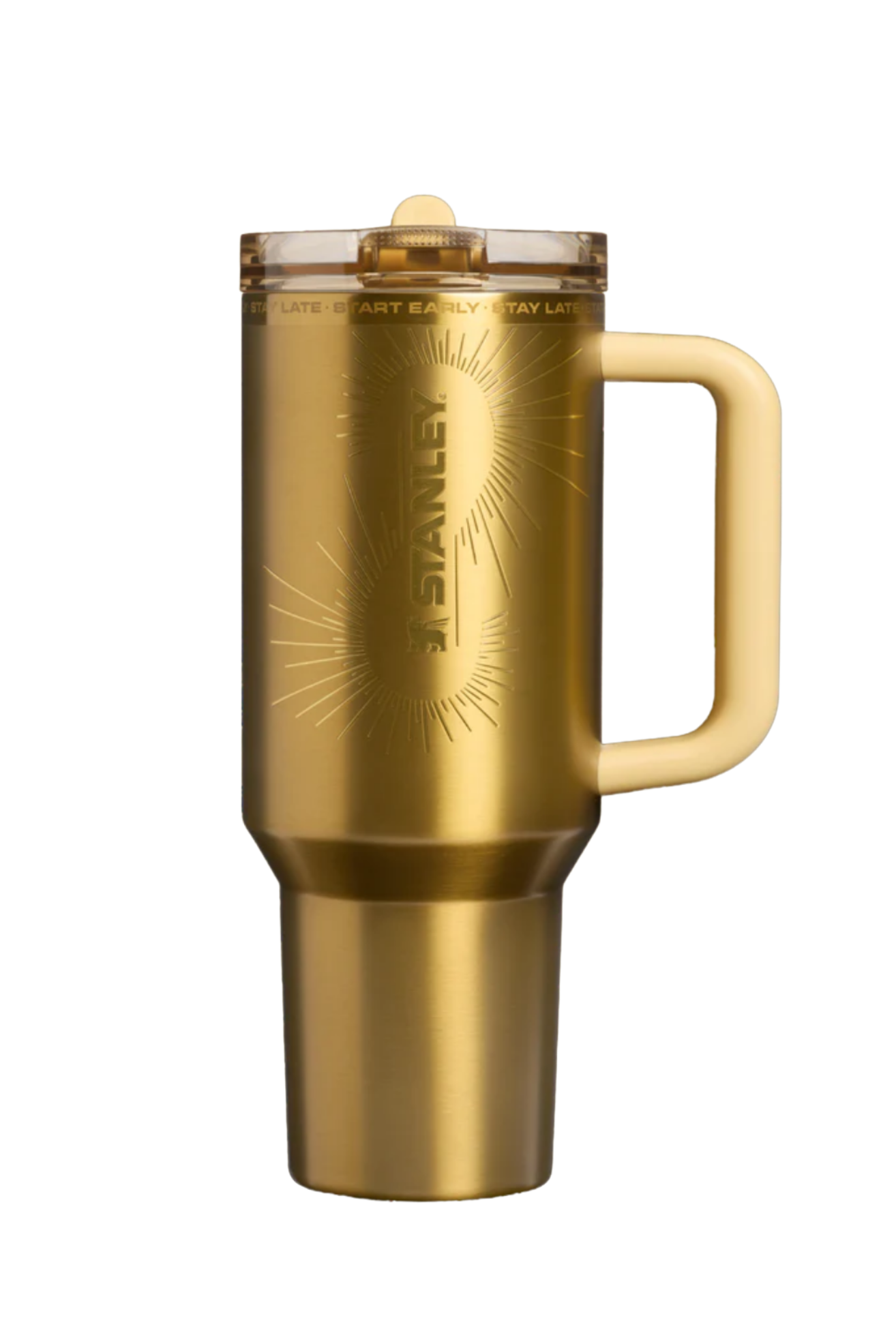 Stanley Messi Legacy tumbler with matching silicone boot, straw topper, tumbler charm, bow, and coordinated sporty neutral cup accessories