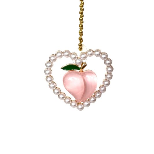 Peach & Pearls Charm - Tumbler Handle Charm