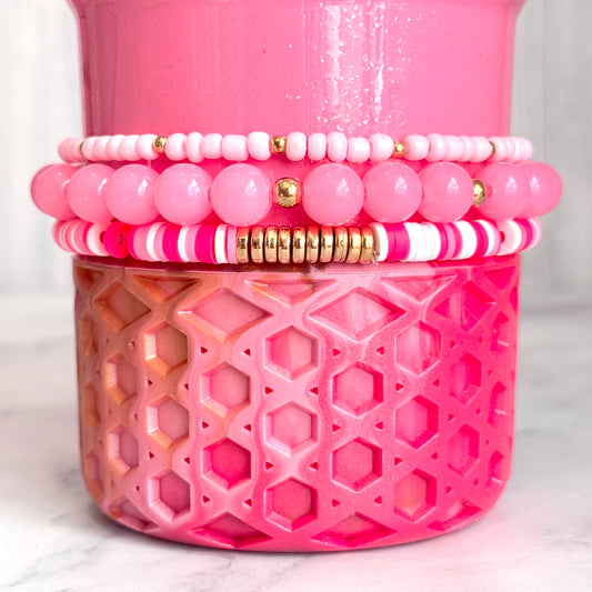 Pretty in Pink Tumbler Bracelet Stack -fits 30-40oz