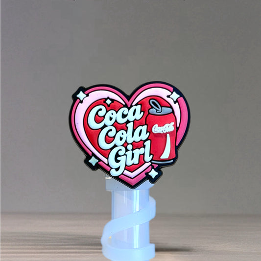 Cola Girl Straw Topper