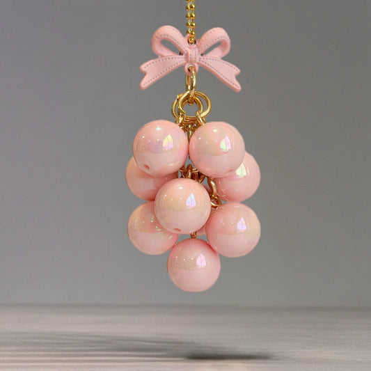 Pink Bauble Bow Charm - Tumbler Handle Charm