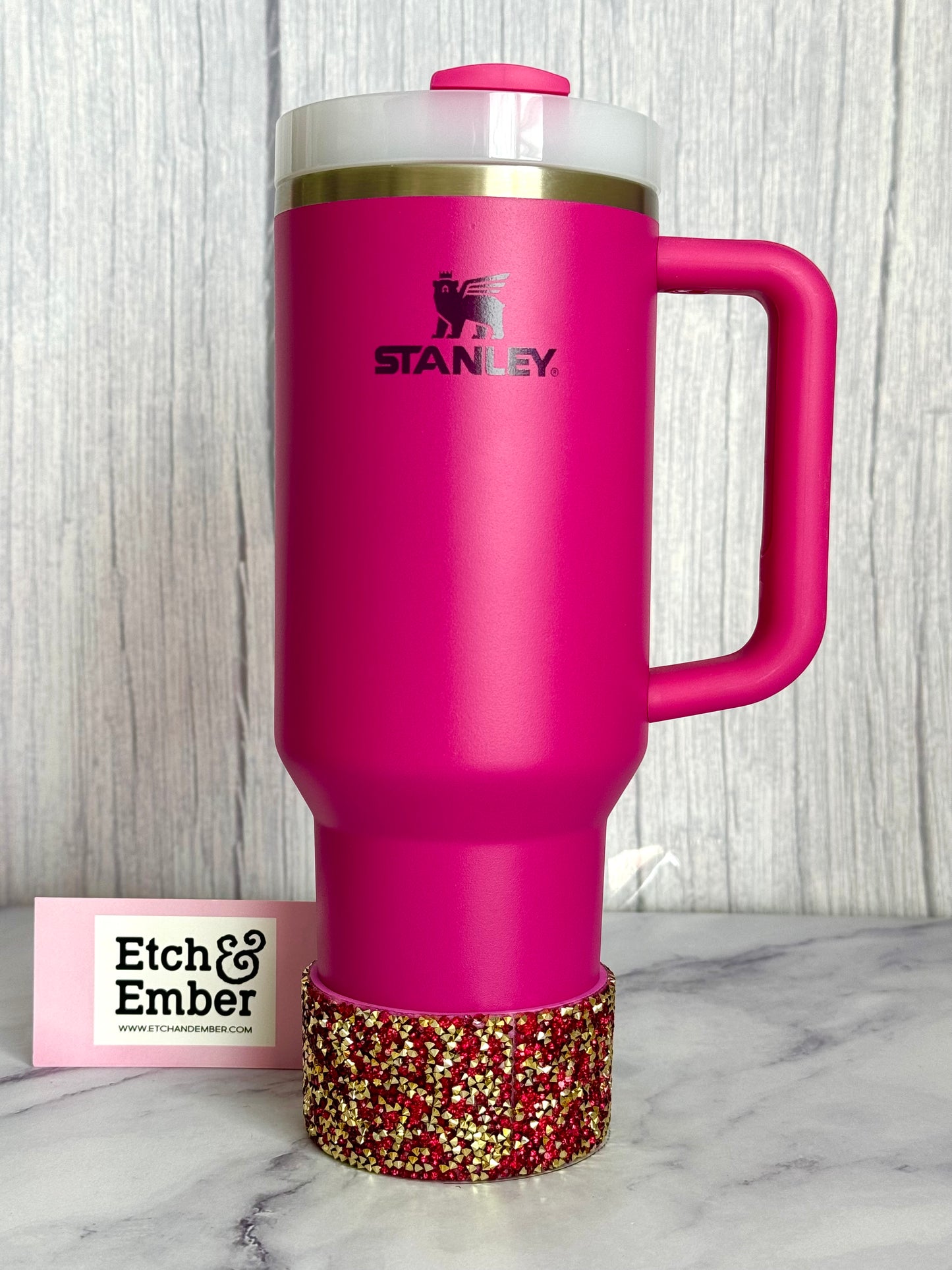 Berry Gold Druzy BLING Tumbler Boot -fits 40oz New!