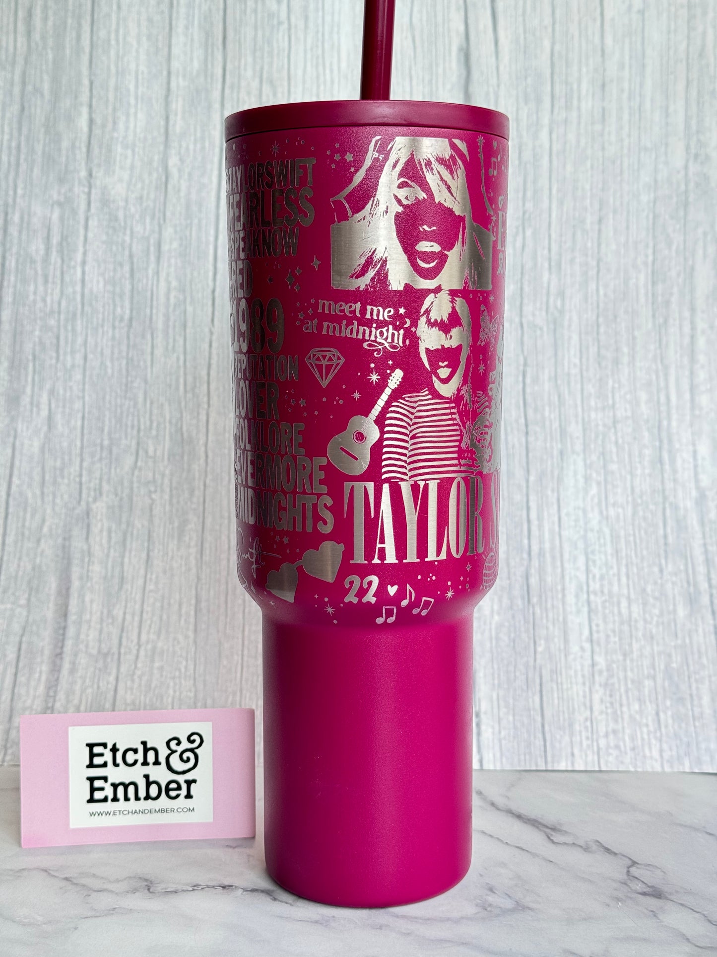 Swiftie Engraved Simple Modern 40oz- Ready to Ship- Orchid Sangria