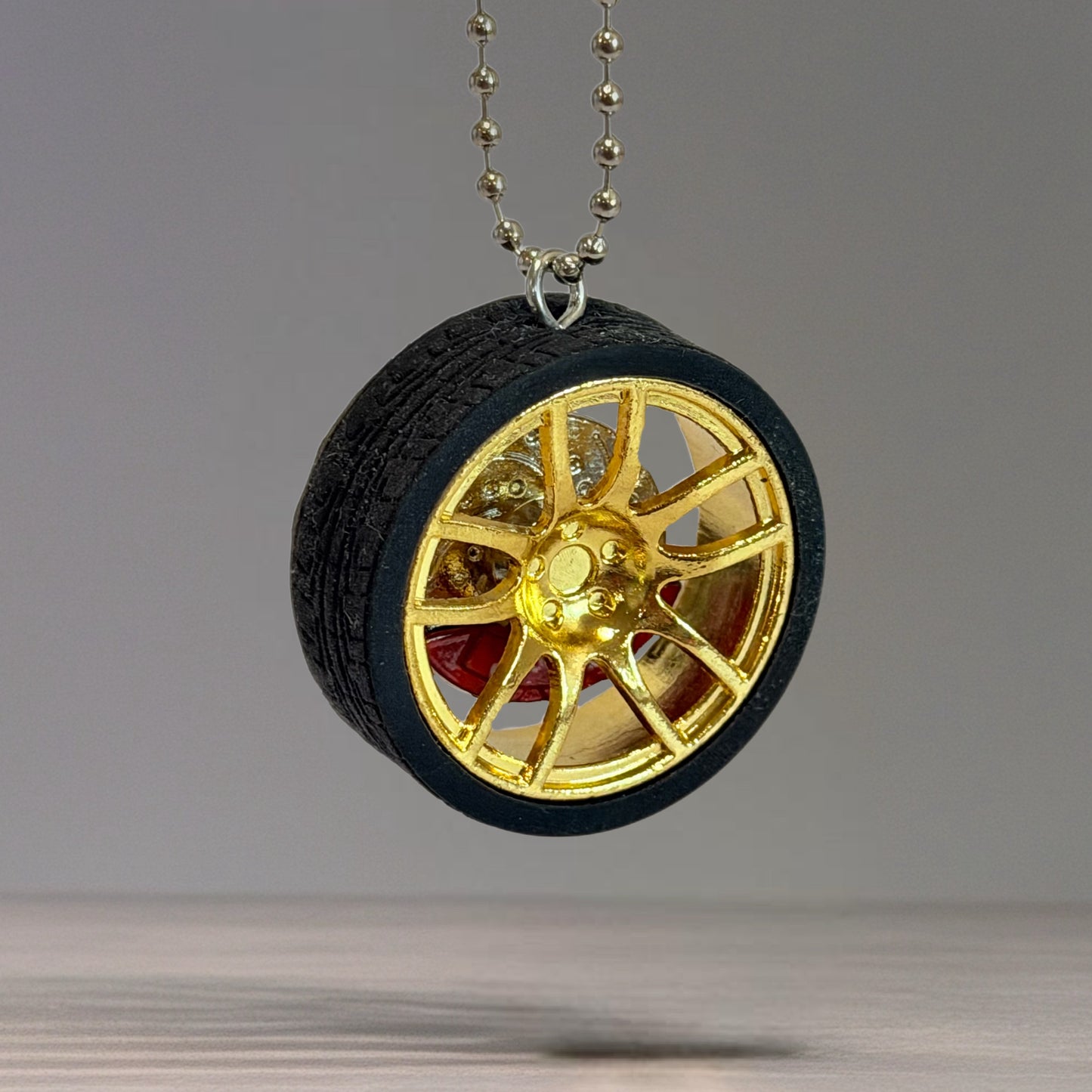 Racecar Wheel Charm - Tumbler Handle Charm
