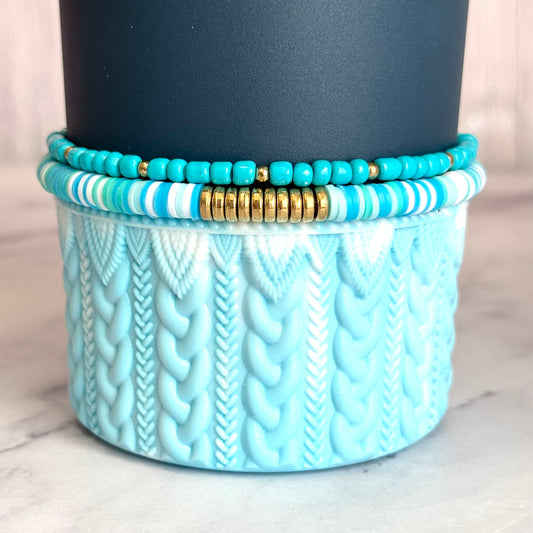 Turqouise Tumbler Bracelet Stack -fits 30-40oz