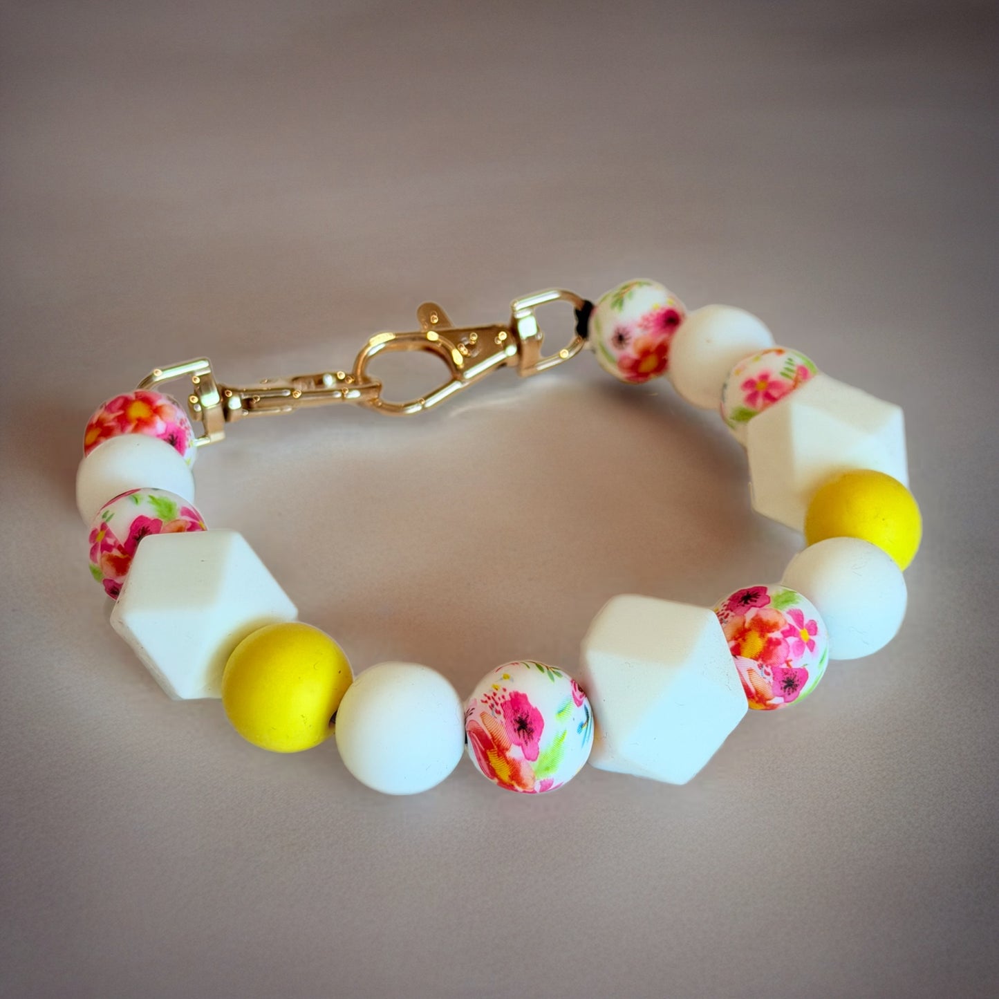 Summer Floral Tumbler Charm Necklace