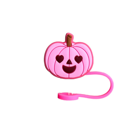 Pink Pumpkin Straw Topper