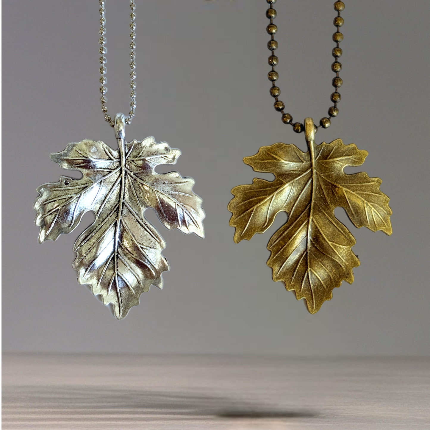 Metal Fall Leaf Charm - Tumbler Handle Charm