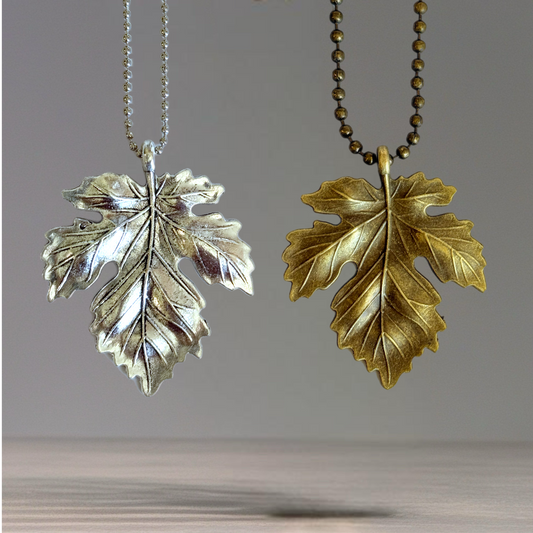 Metal Fall Leaf Charm - Tumbler Handle Charm