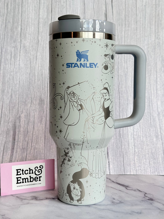 Cinderella Engraved Stanley 40oz- Ready to Ship- Fog