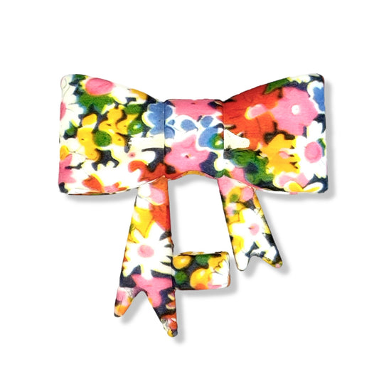 Floral Bouquet 3D Bow Straw Topper