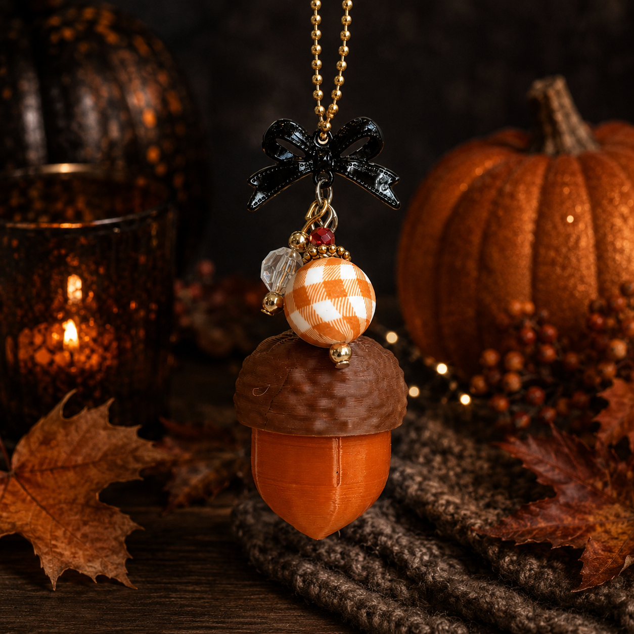 Cozy Acorn Clicker Charm - Tumbler Handle Charm
