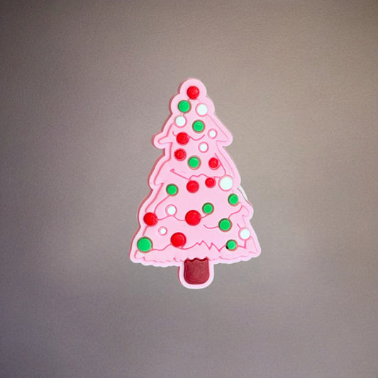 Pink Christmas Tree Silicone Tumbler Magnet