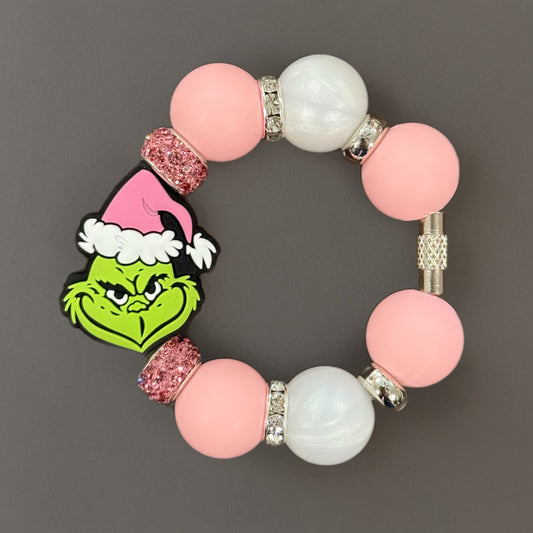 Pink Mean One Bracelet Charm - Tumbler Handle Charm