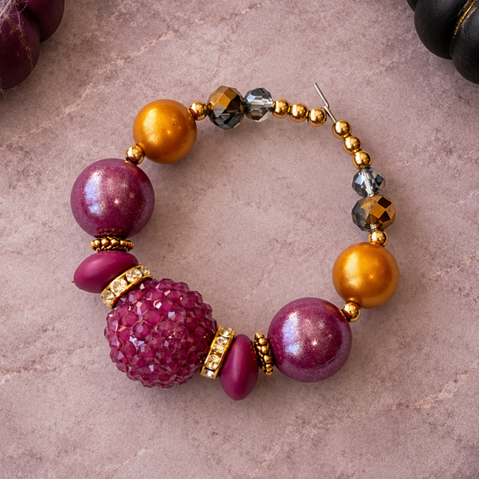 Bordeaux Lace Halo Charm - Tumbler Handle Charm