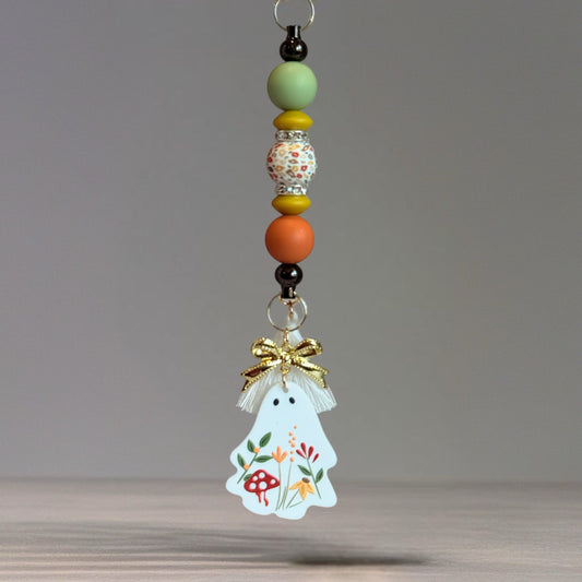 Floral Ghost Deluxe Bar Charm - Tumbler Handle Charm