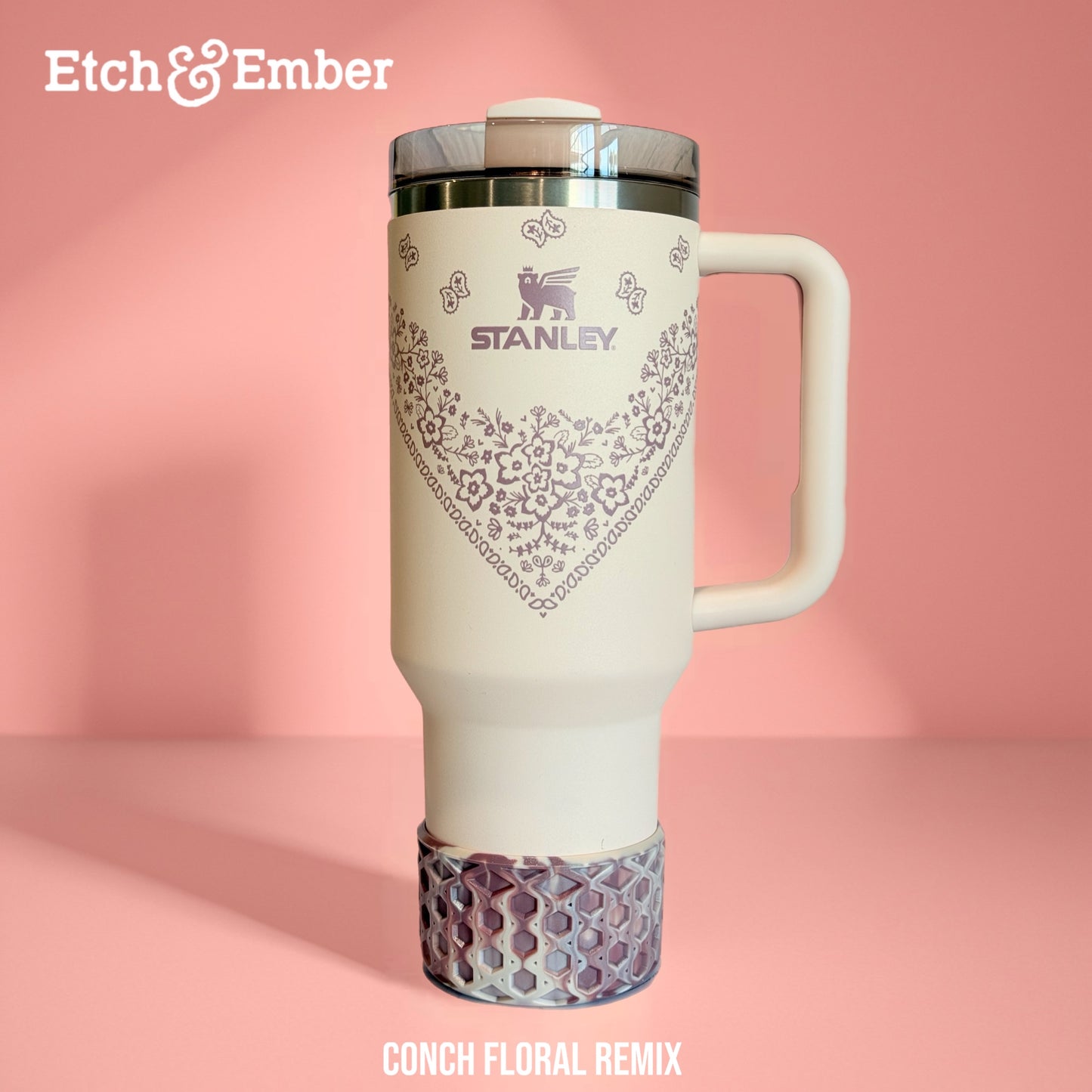 Conch Floral Remix WAFFLE Tumbler Boot -fits 20-40oz