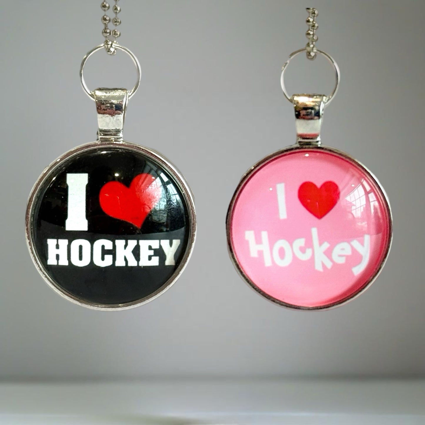 I Love Hockey Charm - Tumbler Handle Charm