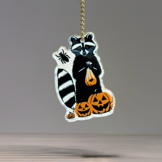 Gimme Candy Raccoon Halloween Charm - Tumbler Handle Charm