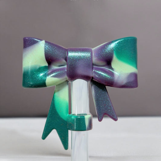 Mystic Mermaid 3D Bow Straw Topper