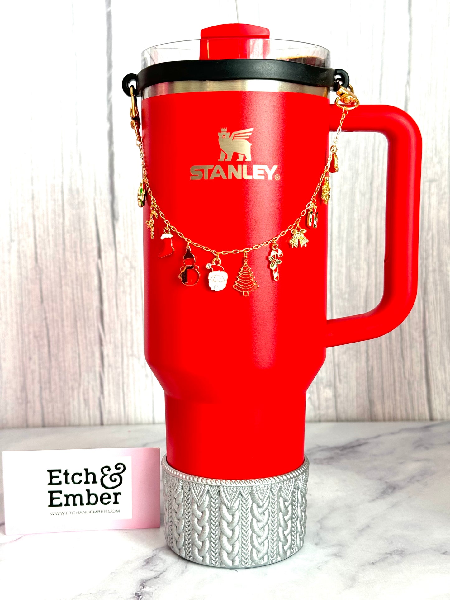 Christmas Vibes Deluxe Tumbler Charm Necklace