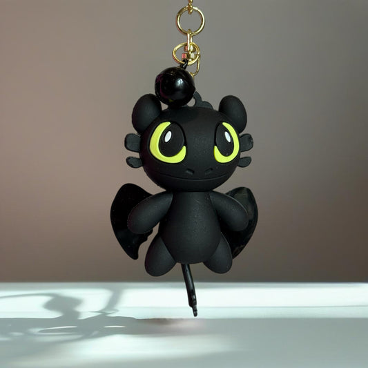Cute Black Dragon Charm - Tumbler Handle Charm
