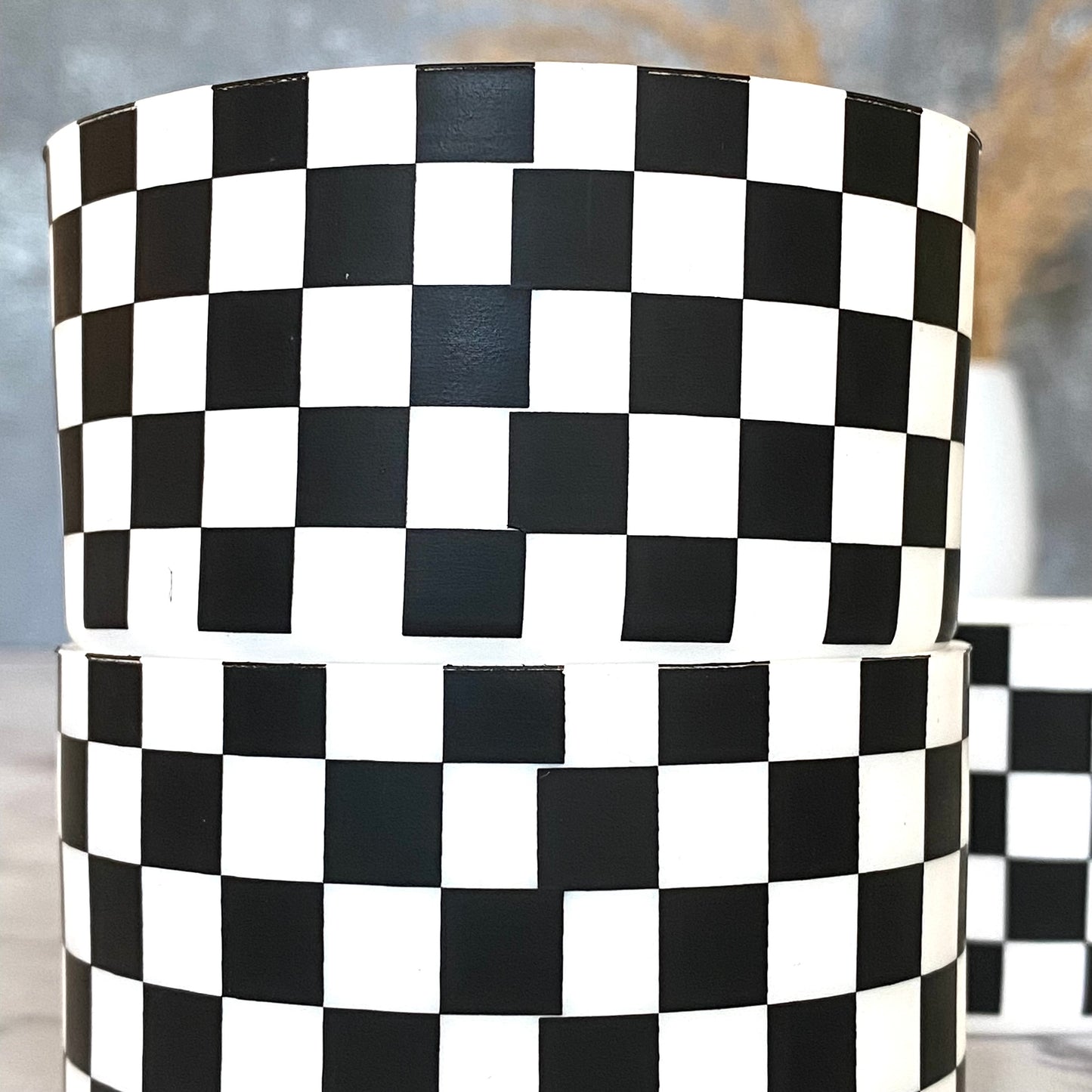 Black & White Checkers Tumbler Boot -fits 20-40oz