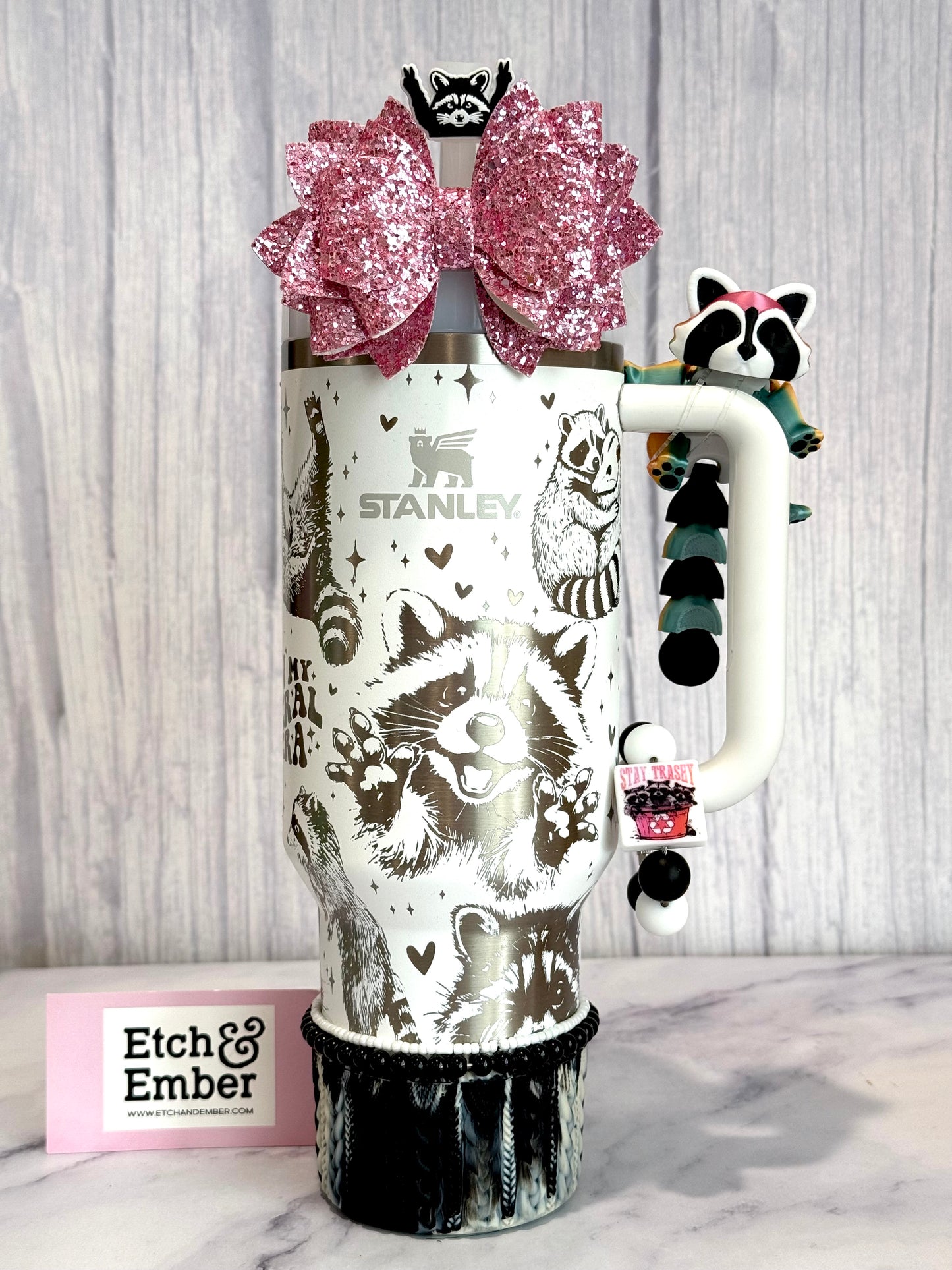 Local Book Club Raccoon Bracelet - Tumbler Handle Charm