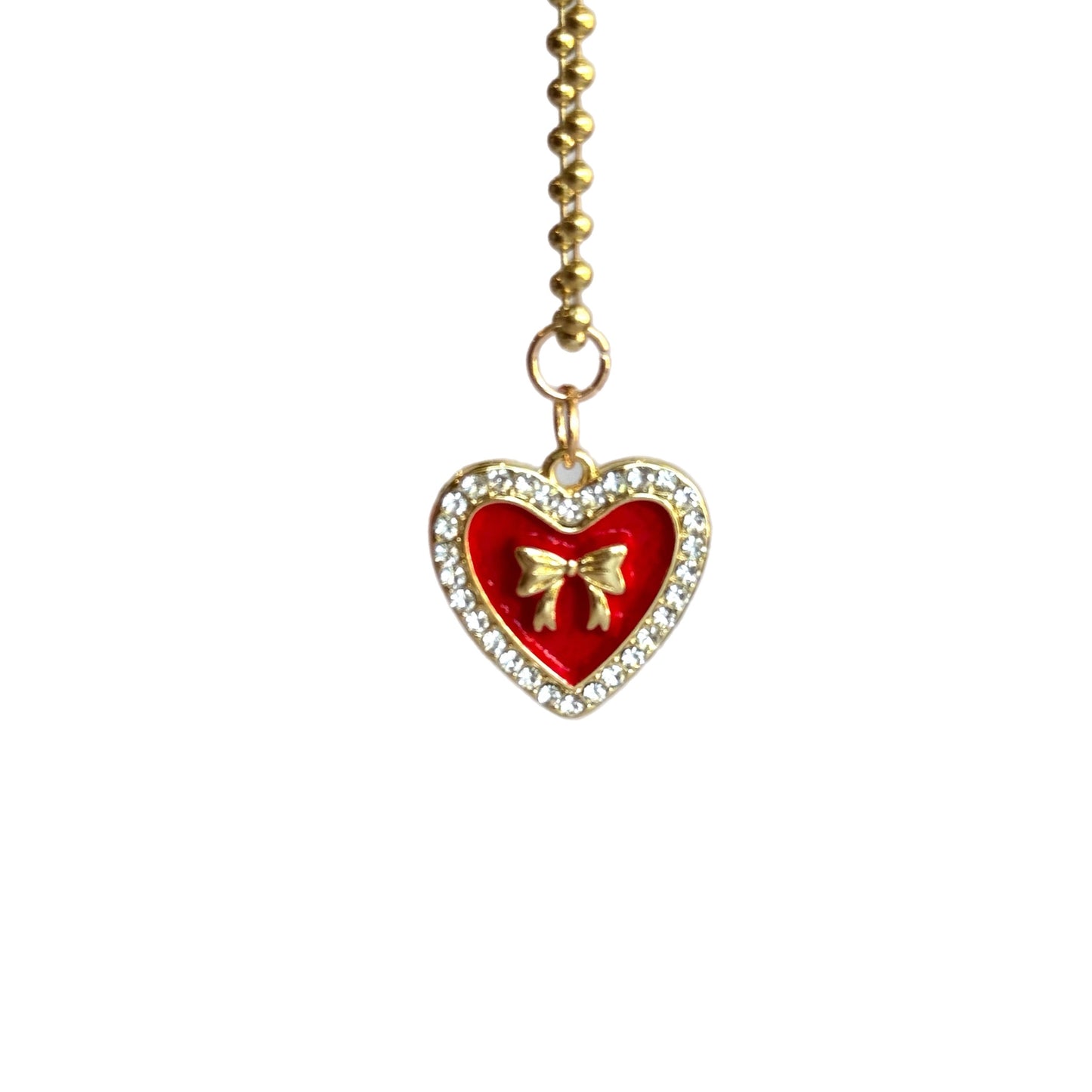 Coquette Heart Charm - Tumbler Handle Charm