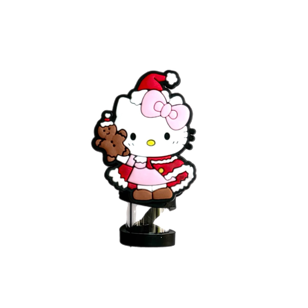 Christmas Hello Kitty Straw Topper