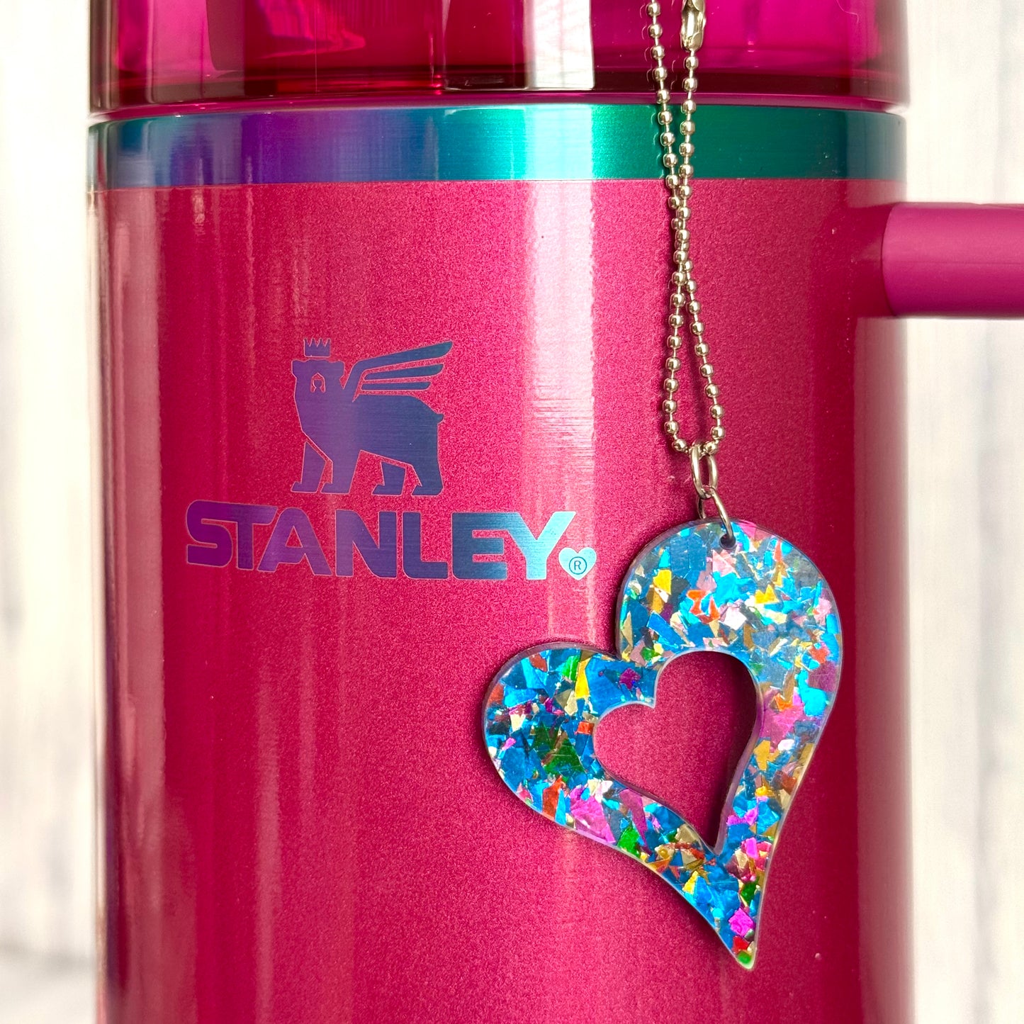 Berry Truffle Heart Charm - Tumbler Handle Charm