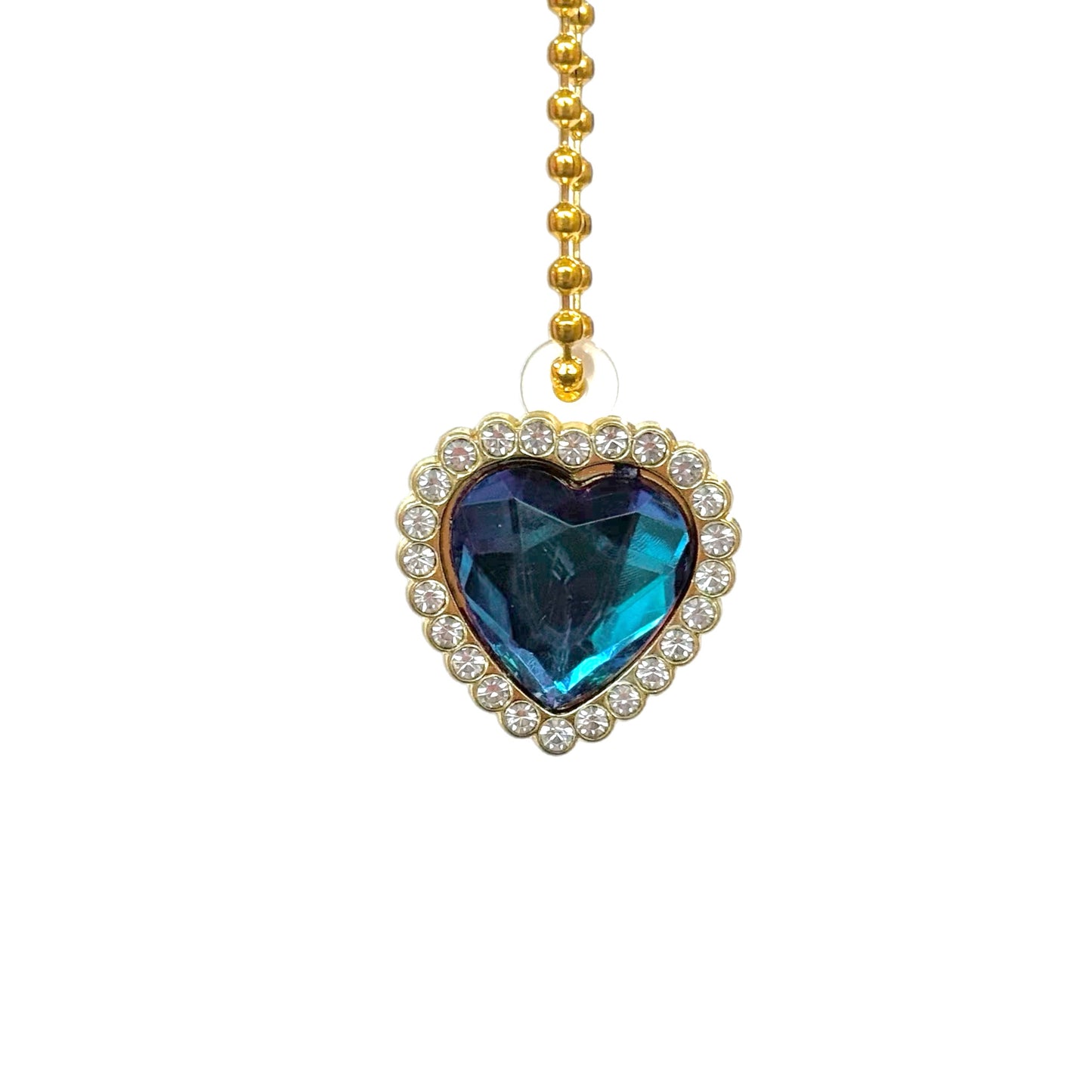 Faceted Heart Charm - Tumbler Handle Charm