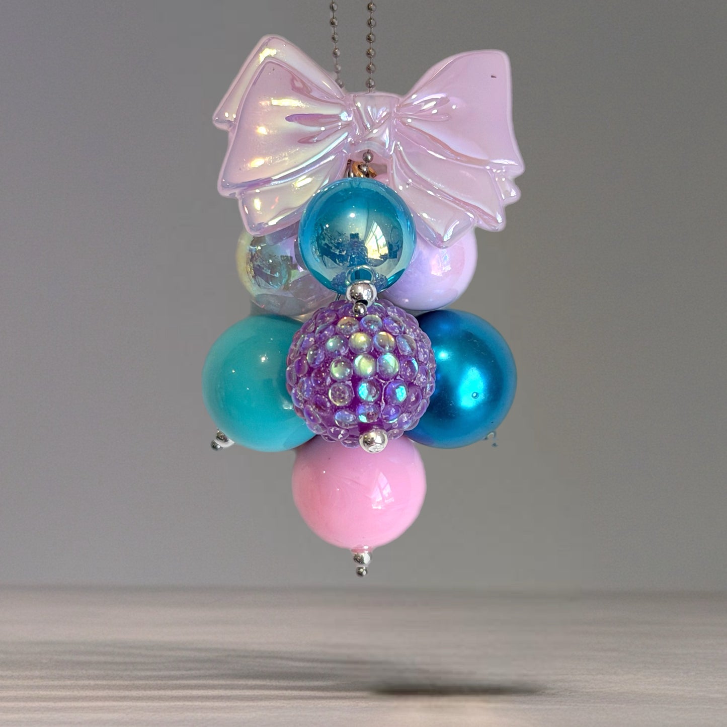 Sea Glass Plume Mini Bauble Charm - Tumbler Handle Charm