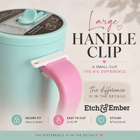 Large White Handle Charm Clip