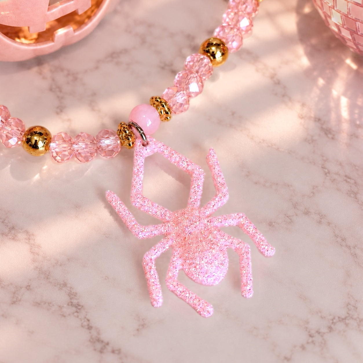 Pink Sugar Spider Webs Tumbler Bracelet