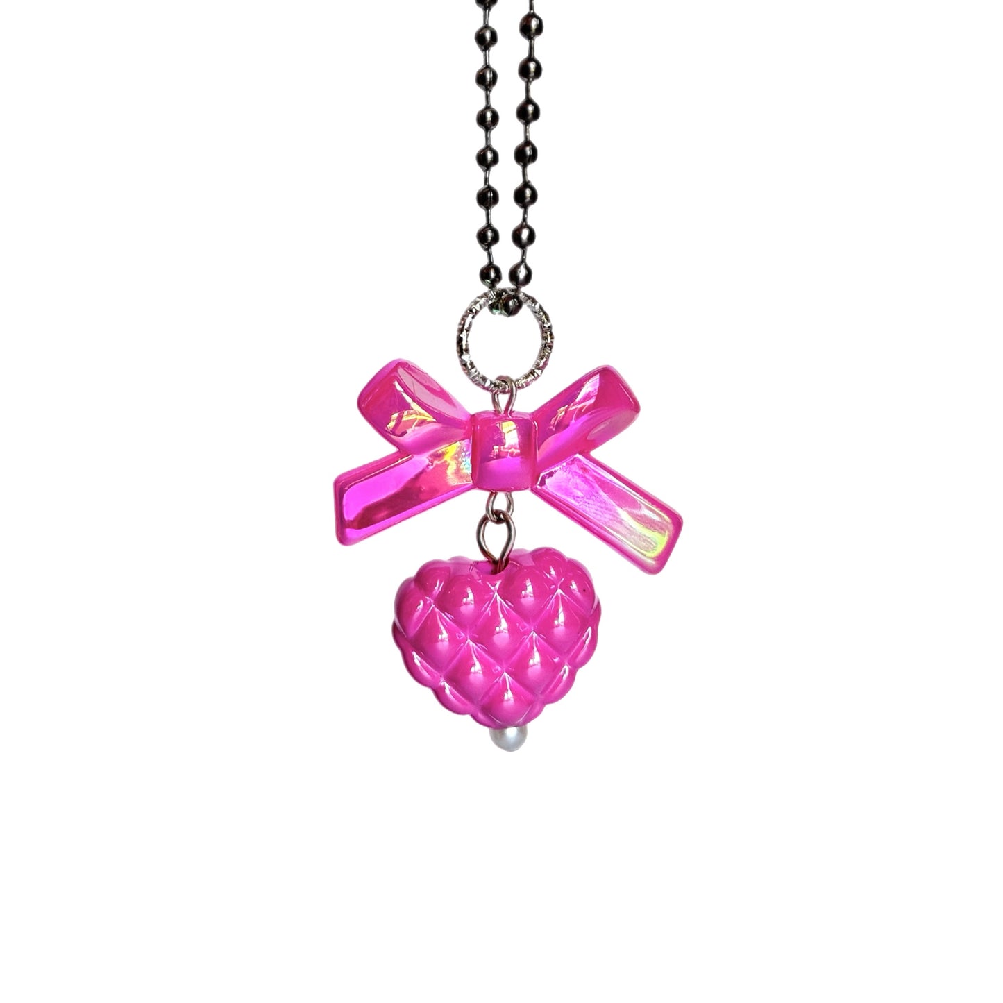 Bow and Heart Charm - Tumbler Handle Charm