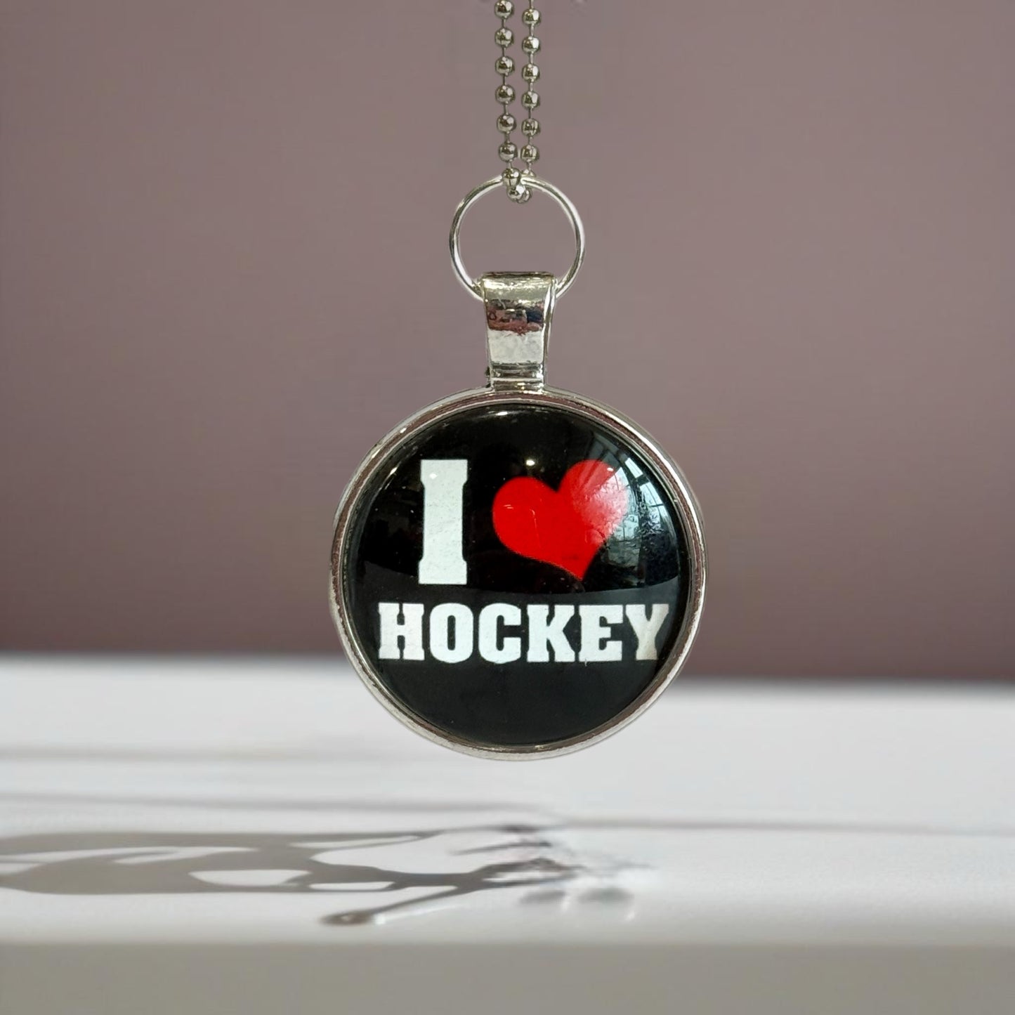 I Love Hockey Charm - Tumbler Handle Charm