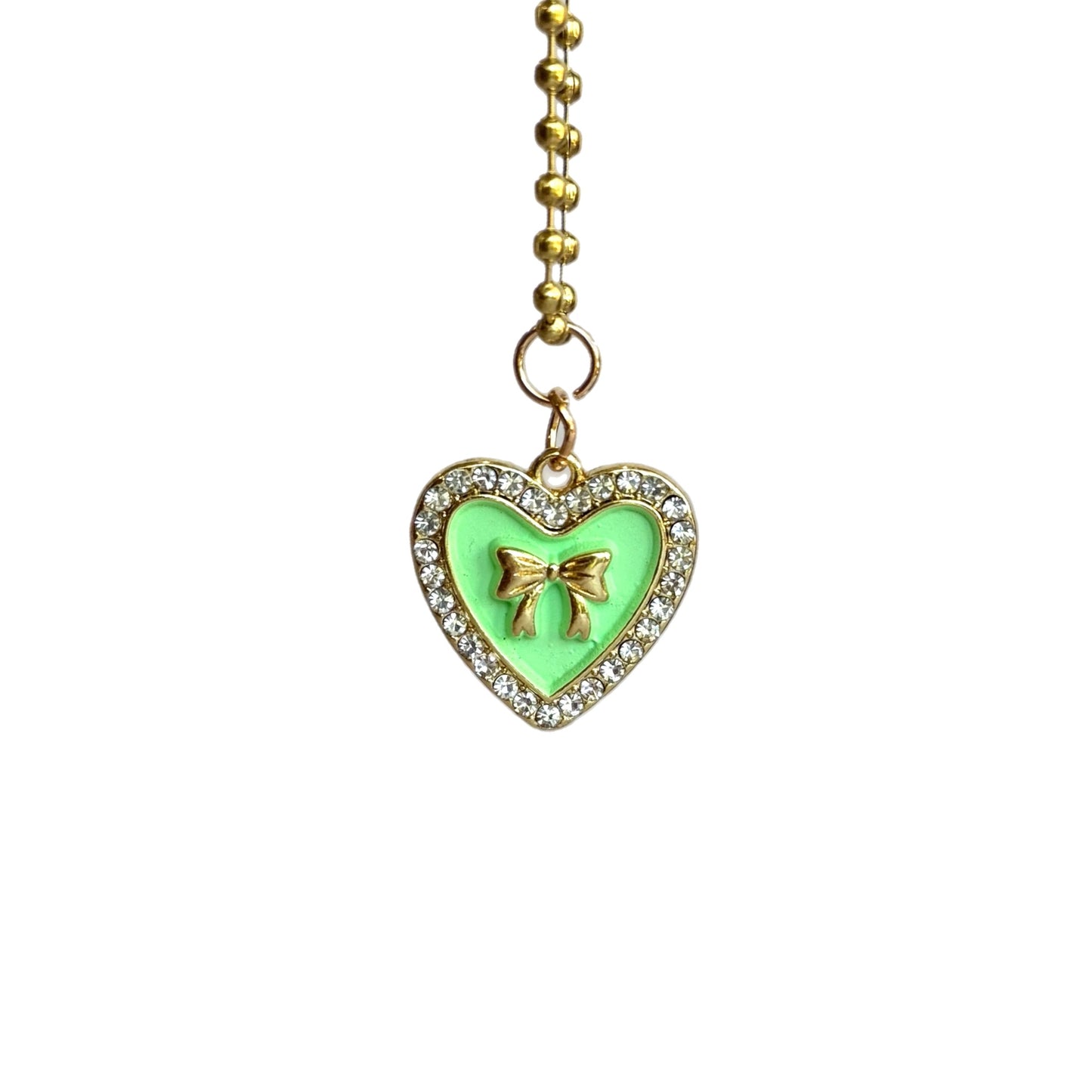 Coquette Heart Charm - Tumbler Handle Charm