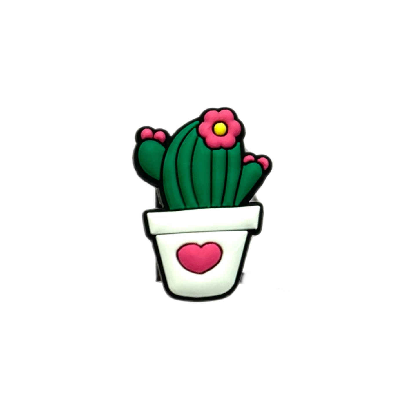 Cutie Cactus Straw Topper- Black White