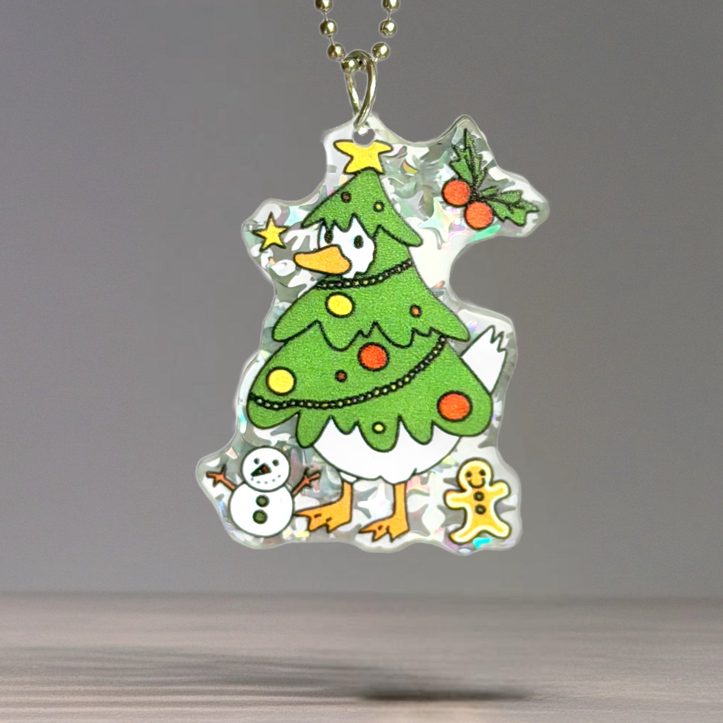 Jolly Christmas Goose Charm - Tumbler Handle Charm