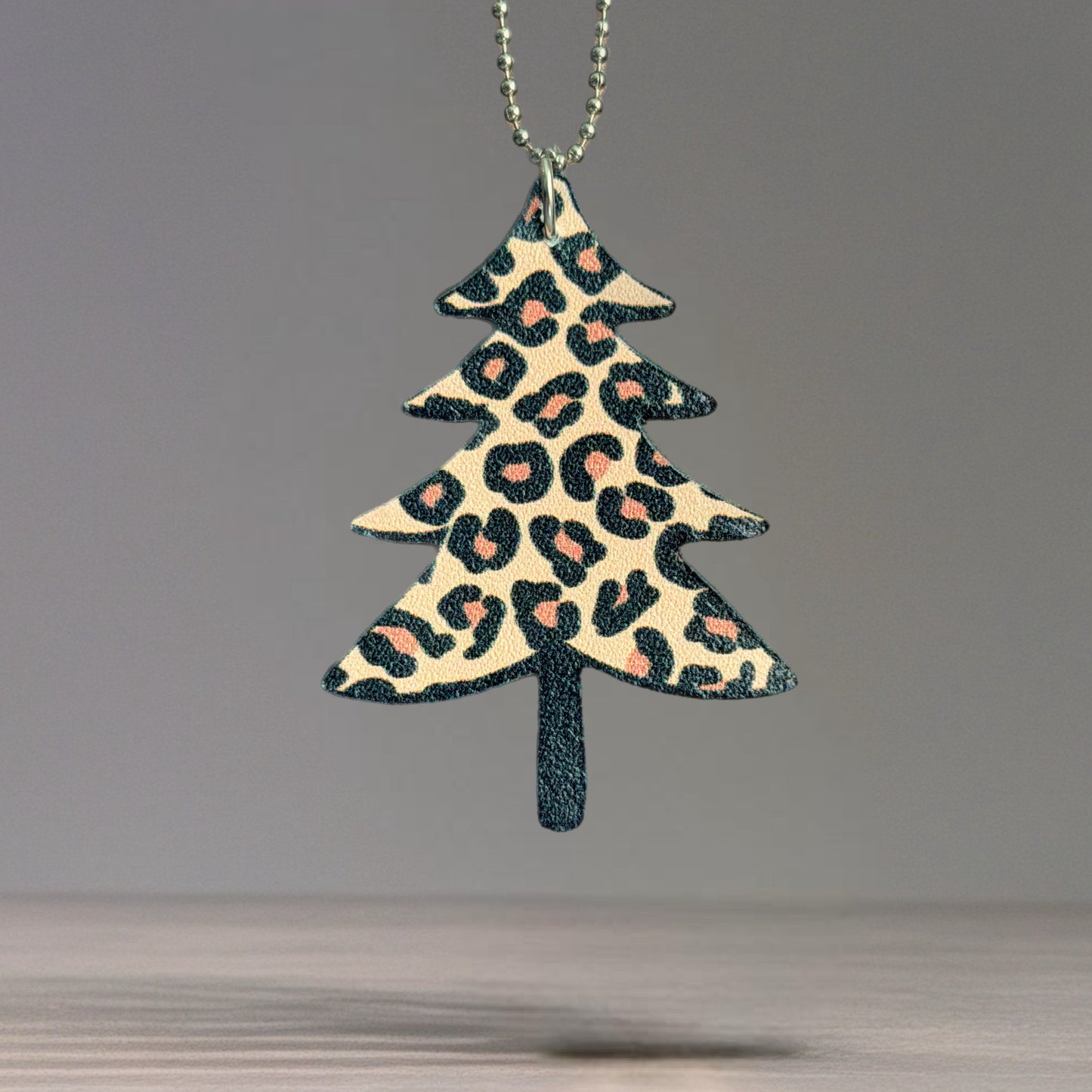Leopard Christmas Tree Charm - Tumbler Handle Charm